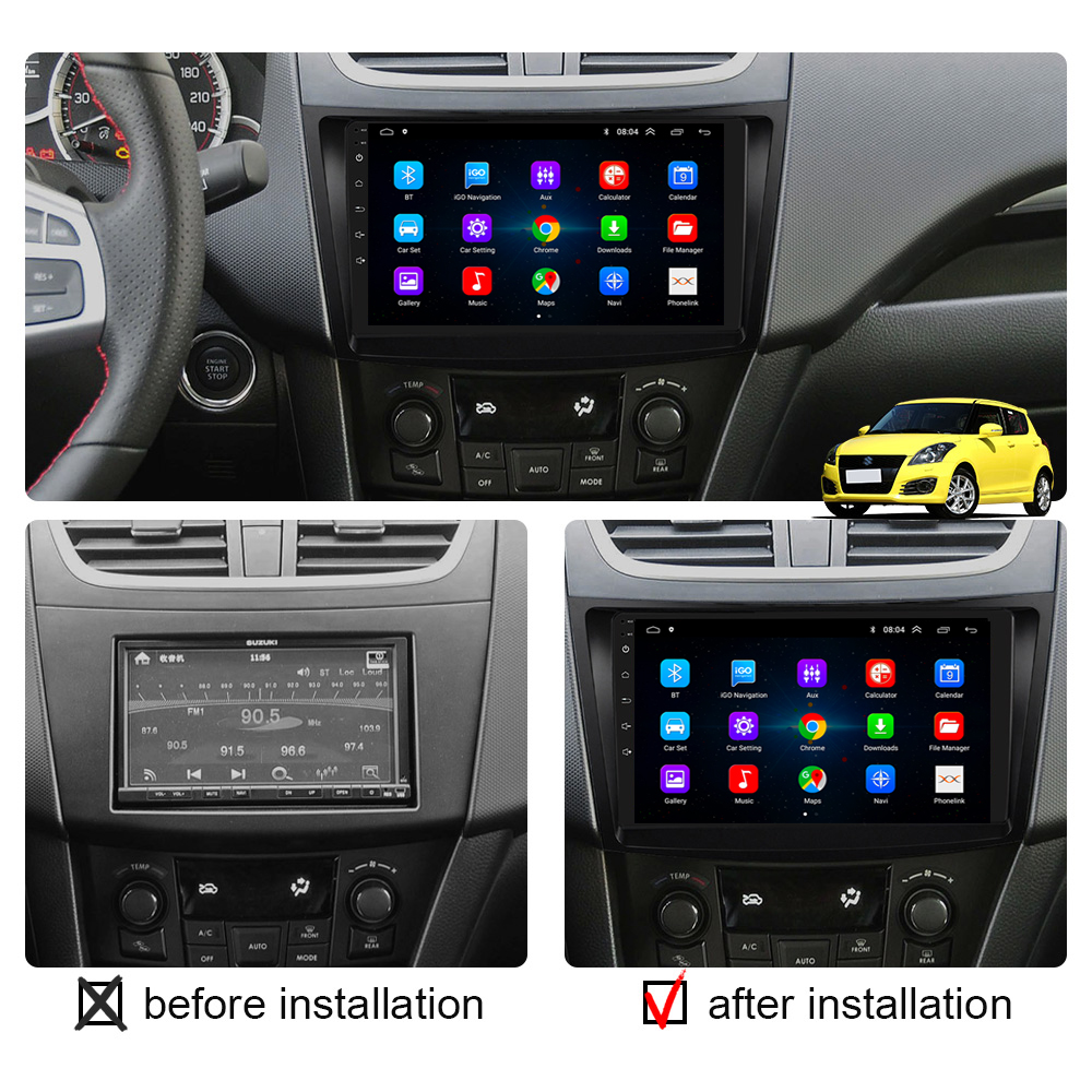 Car Radio Stereo Android 13 For Suzuki Swift 4 2011 2012 2013 2014 -2016 Multimedia Video Player 2 din Auto Audio GPS Carplay