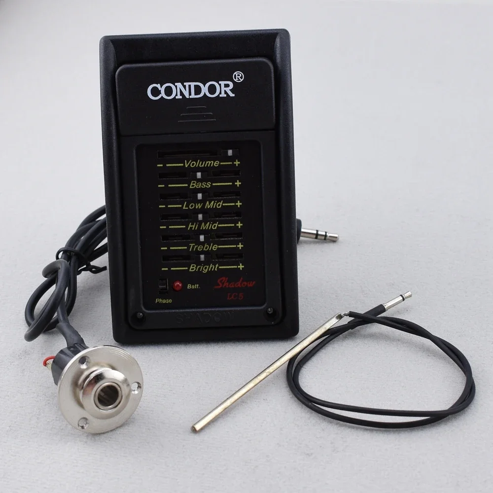 1 Set Genuine Germany LC5 EQ Acoustic Guitar Pickup Preamp Wide Pickup