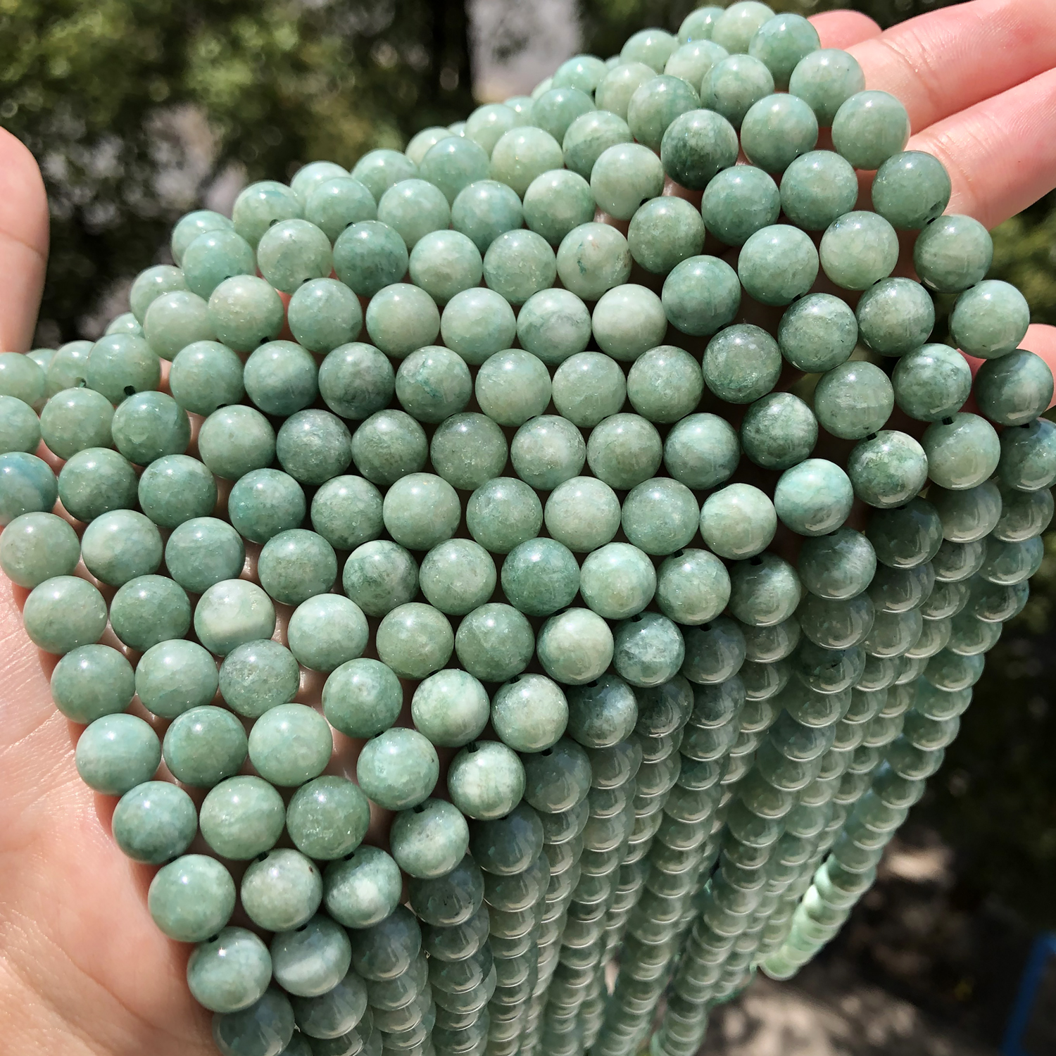 Natural Stone Beads Green Burmese Persian Jades Round Beads For Jewelry Making Needlework Diy Bracelet Necklace 6/8/10/12MM