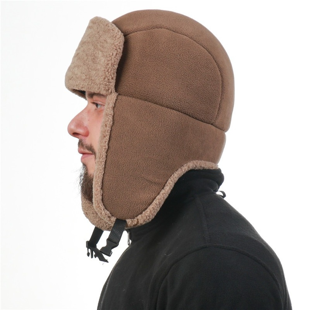 New Faux Fur Ushanka Wool Bomber Hat Thickened Russia Hats Windproof Earflap Winter Hat Warm Trapper Hats Russia Ushanka Hat
