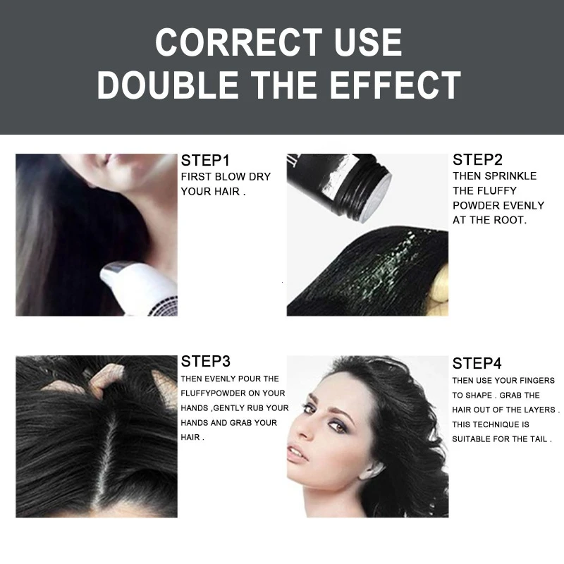 1PC 8g Fluffy Hair Powder Modeling Hair Volumizing Mattifying Powder Fiber Hairspray Best Dust It Men Women Hair Styling Tools