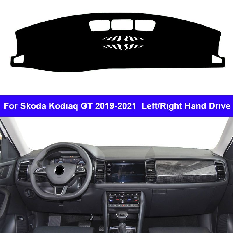 Car Dashboard Cover Dash Mat Carpet Cape For Skoda Kodiaq GT 2017 2018 2019 2020 2021 Auto Dashmat Sunshade Anti-Dirty 2015