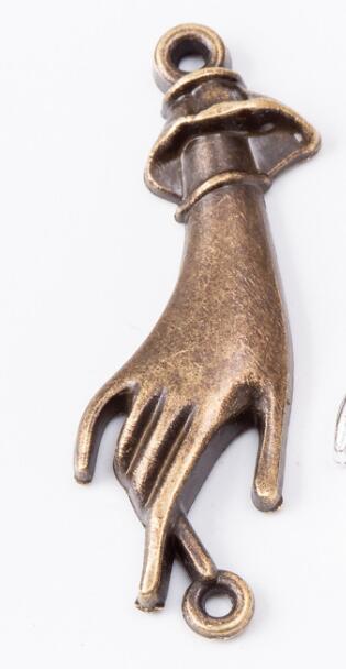 10pcs Charms Hand connector Pendant Bright Zinc Alloy Fit Bracelet Necklace DIY Metal Jewelry Findings 6483