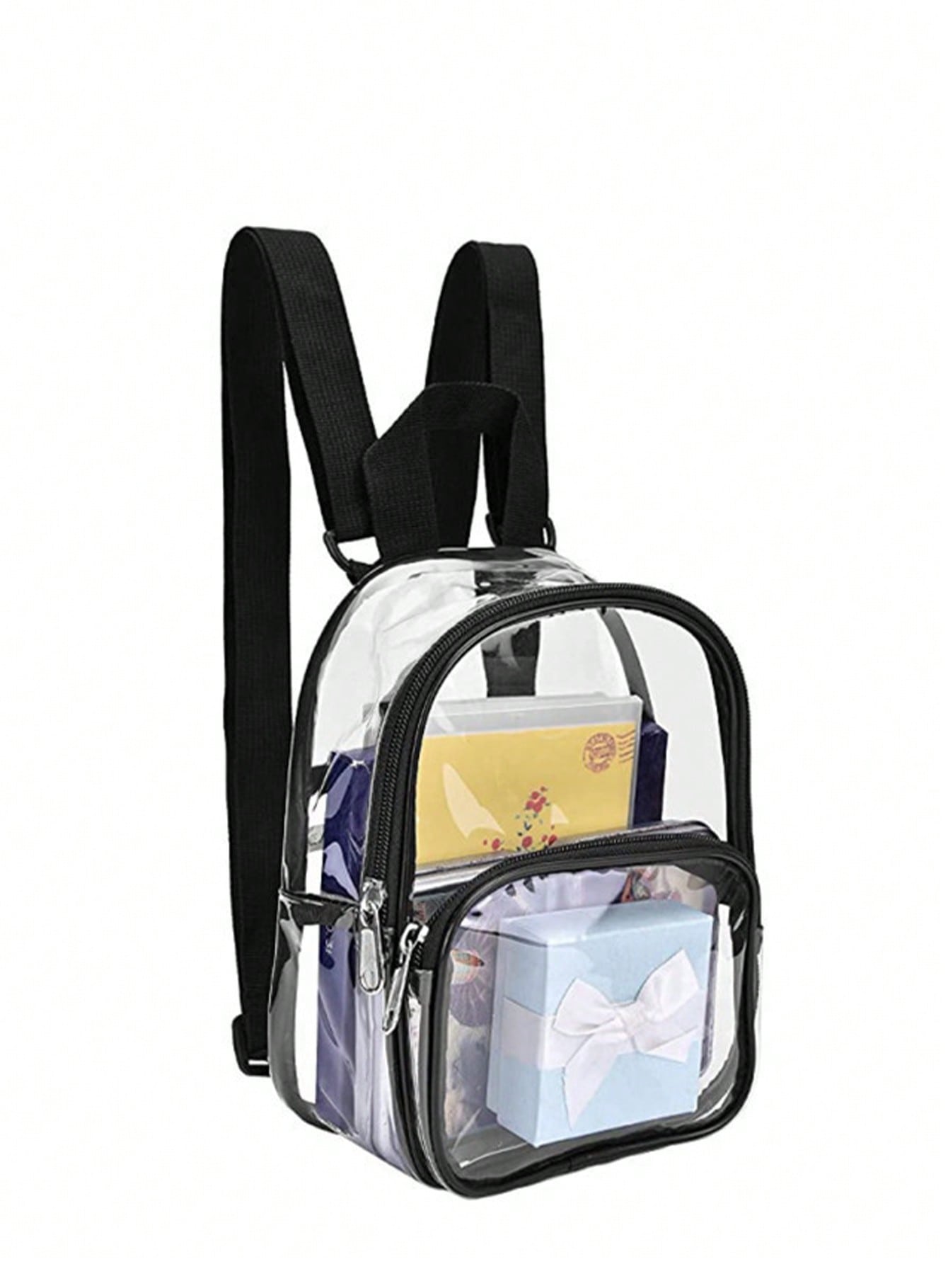 1pc Cute Transparent Multifunctional Children'S Backpack, Suitable For Girls, Boys, Primary School Students, Daily Outdoor Trave