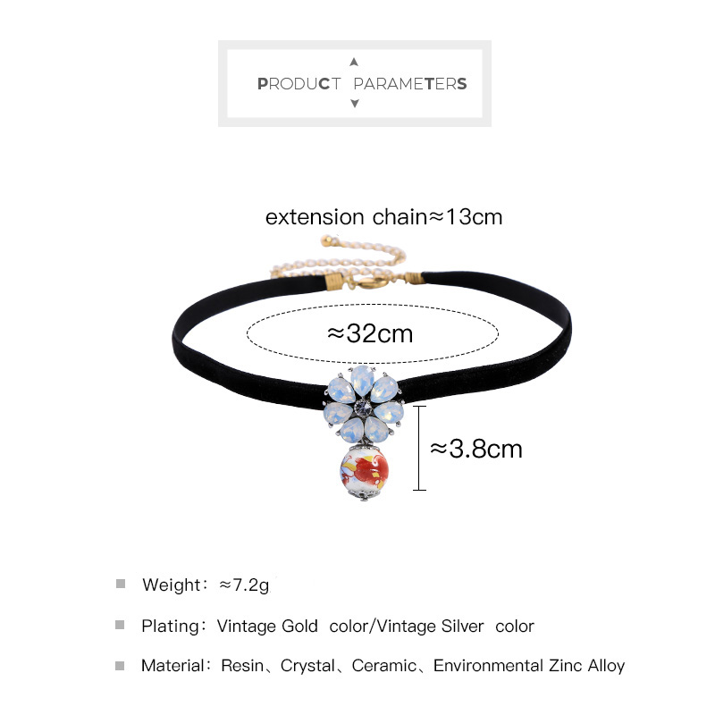 Cute Ethnic Pink/White Resin Ceramic Glass Flower Drop Earring Neckalce For Women Handmade Wholesale Romantic Jewelry Accessory