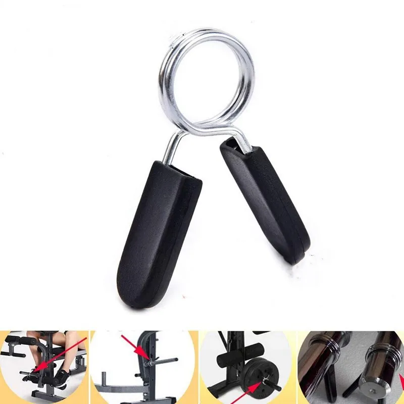 1 Pair 25/28/30 mm Barbell Clamp Spring Collar Clips Gym Weight Dumbbell Lock Standard Lifting Kit