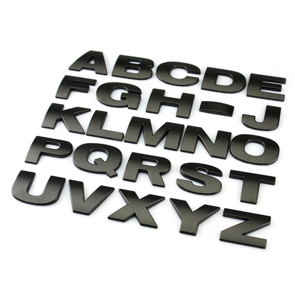 Royal Stance 1Pcs 3D Metal 17-40mm DIY Letters Alphabet Emblem Numbers Chrome Car Sticker Digital Badge Accessories Motorcycle
