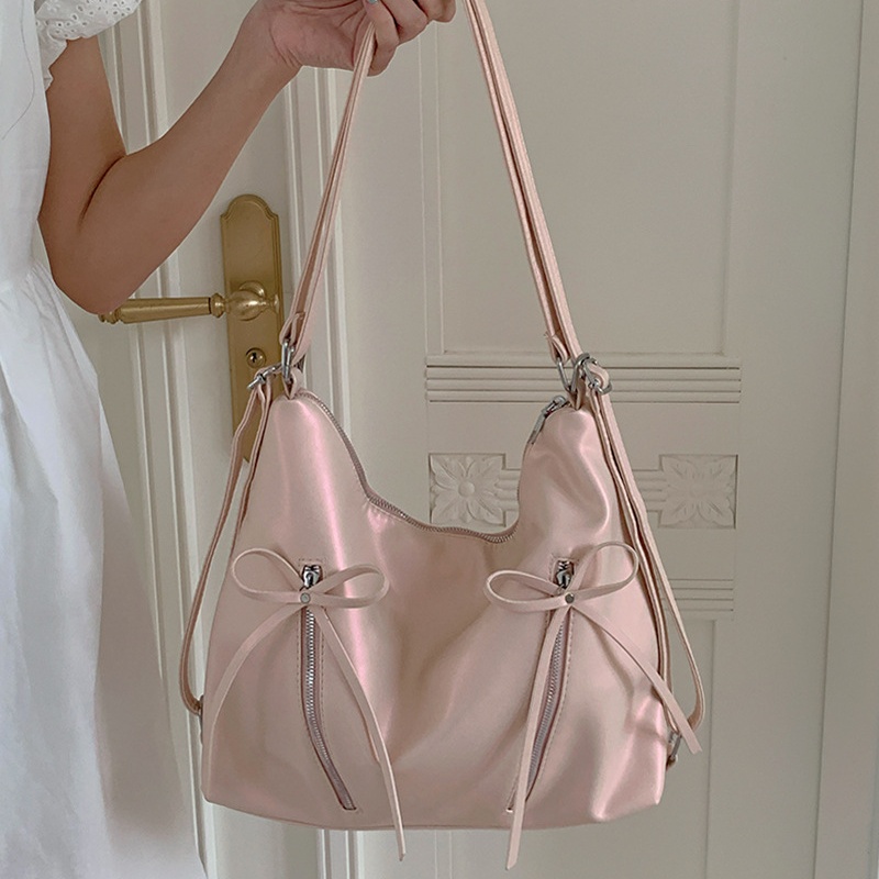 New trendy bow backpack for women fashionable Korean tote bag casual large capacity single shoulder backpack backpack dual-purpose bag