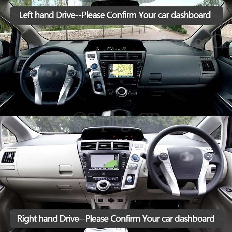Dash Cover Mat Dashmat Dashboard Cover Protective Sheet Carpet for Toyota Prius V A Daihatsu Mebius 2012-2019 ZVW40 Styling