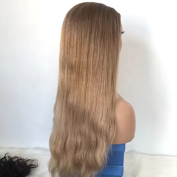 European Human Hair Balayage blonde raw virgin hair U part Wigs Raw Natural wave Virgin Hair wigs Diva1