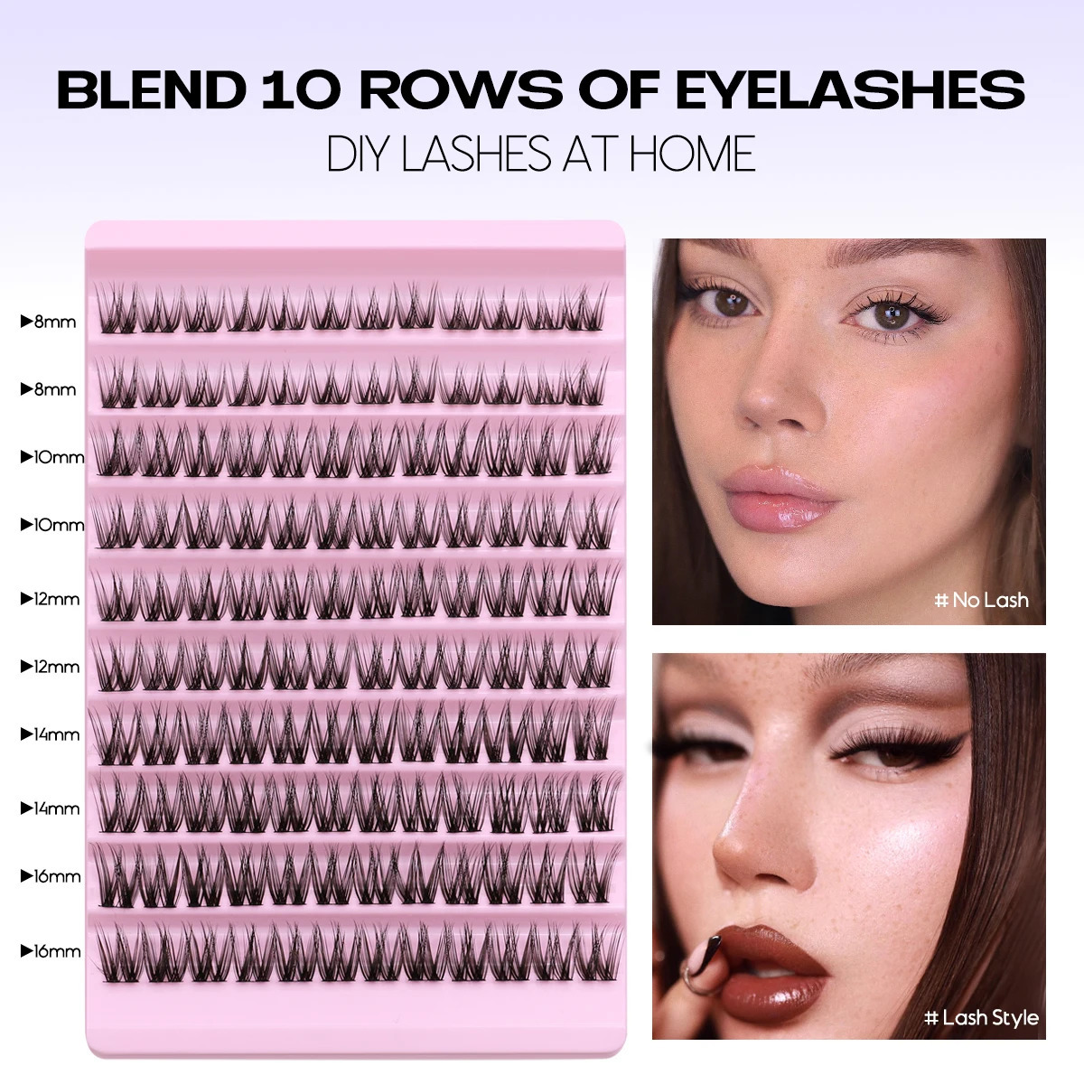 DIY Lash Extension Kit Individual Eyelash Extension Kit Cluster Lashes Kit Lash Glue r for Eyelash Extensions Makeup 240624