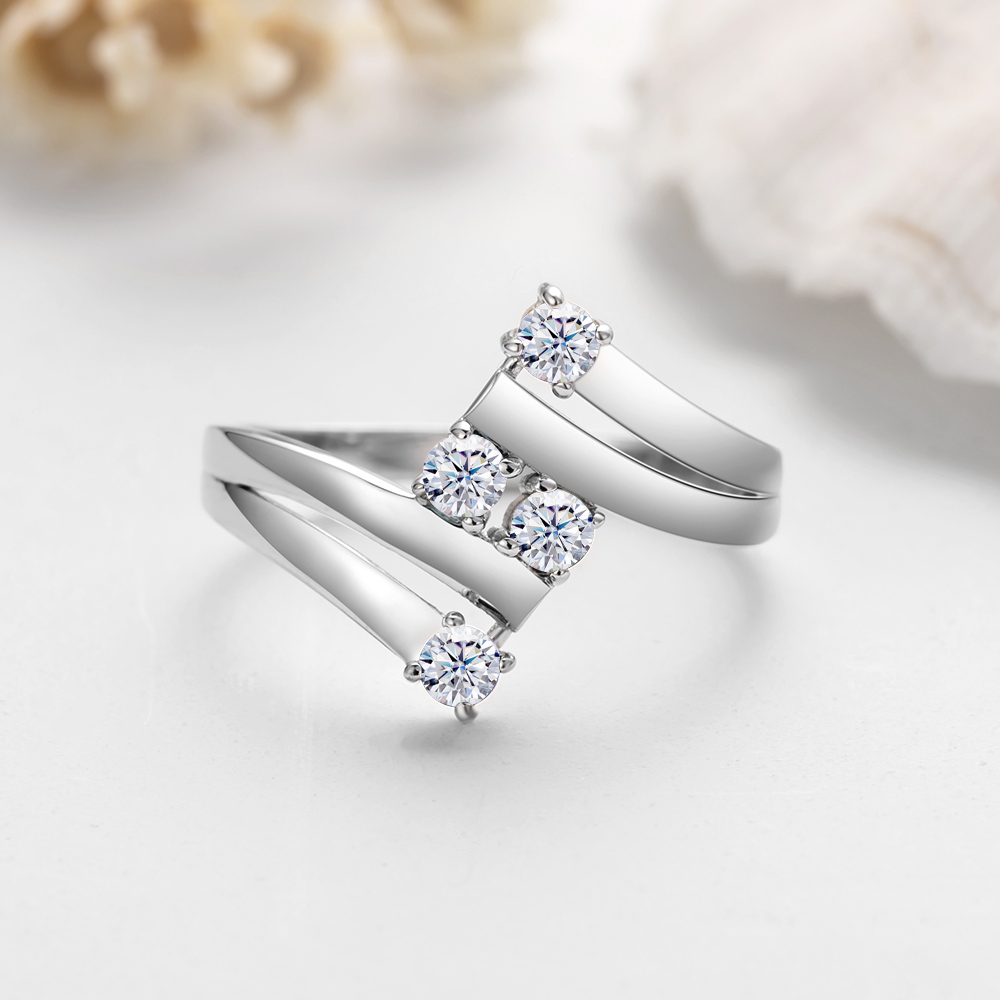 Szjinao Pure Silver Moissanite Rings For Women White Gold Plated Wedding Engagement Jewelry Trending Hot Product Certificate New