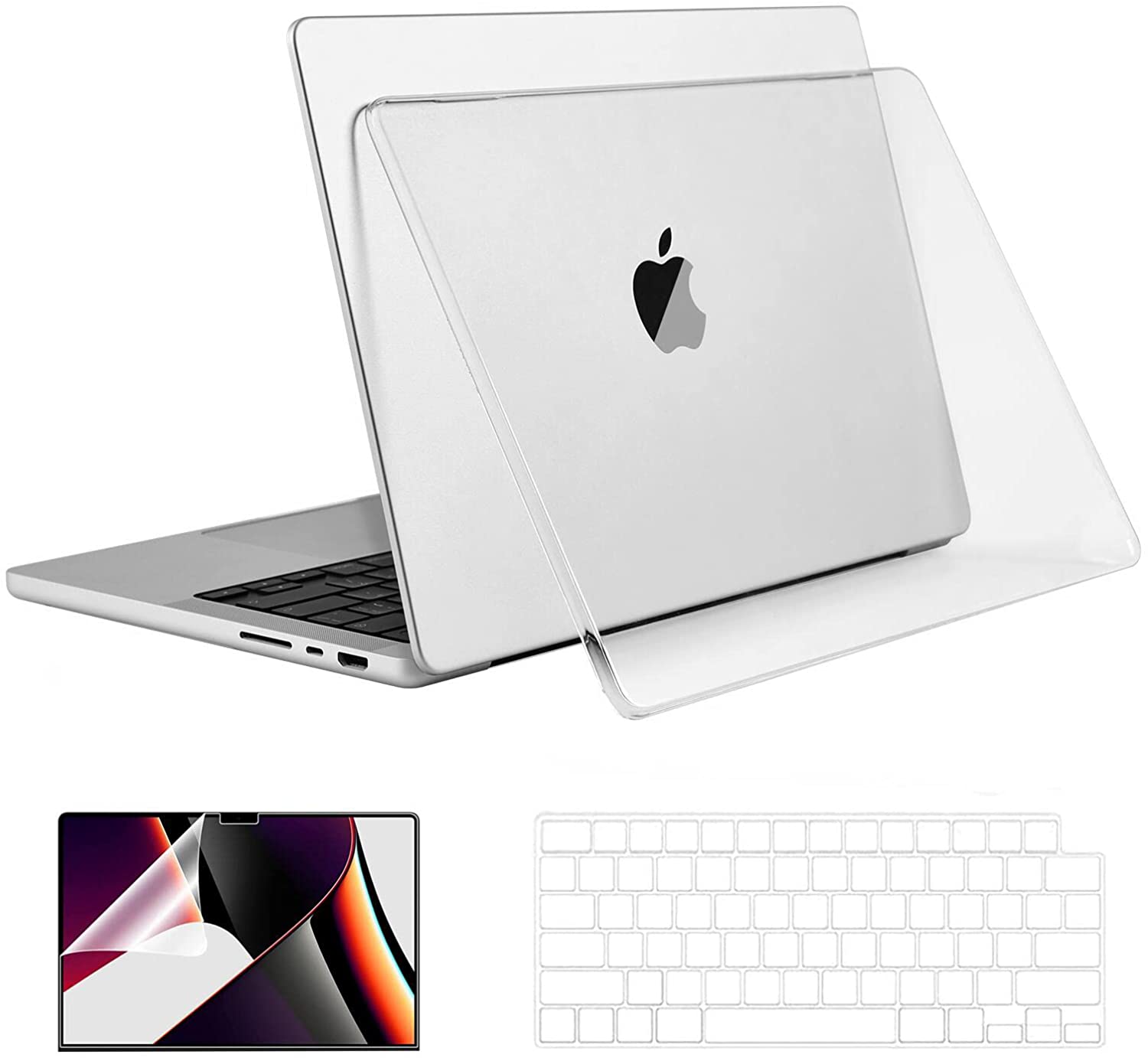 3 in 1 set Case For 2021 MacBook Pro 14 inch M1 Pro/max A2442 Mac book Pro 16 inch A2485 New Pro 14.2 inch&screen film