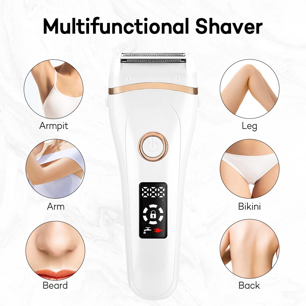 USB Rechargeable Women Painless Electric Epilator Beard Hair Removal Womens Shaving Machines Portable Female Hair Trimmer 240624