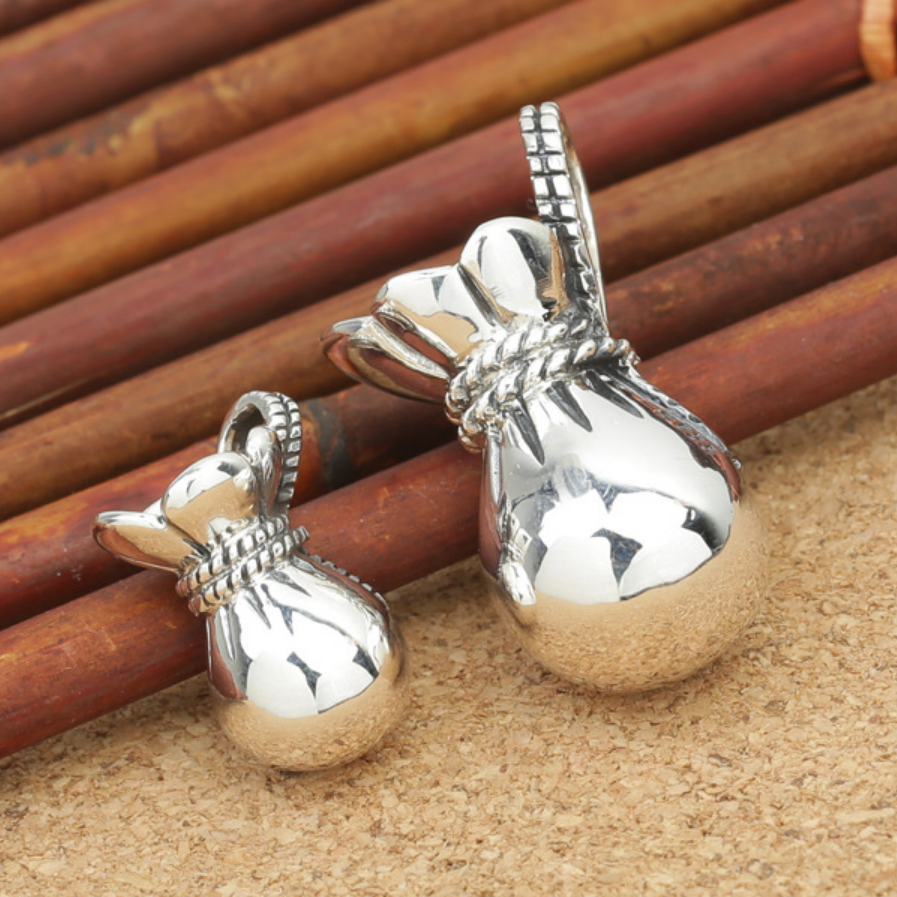 Personality Design Thai Silver Jewelry Vintage Pendant 925 Sterling Silver Pendant Lucky Money Bag Pendant Female Silver Jewelry