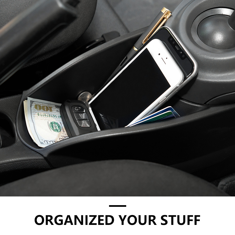 Car Armrest Center Storage Box For Smart 453 fortwo forfour 2015-2019 Container Glove Auto Organizer For Mercedes Accessories