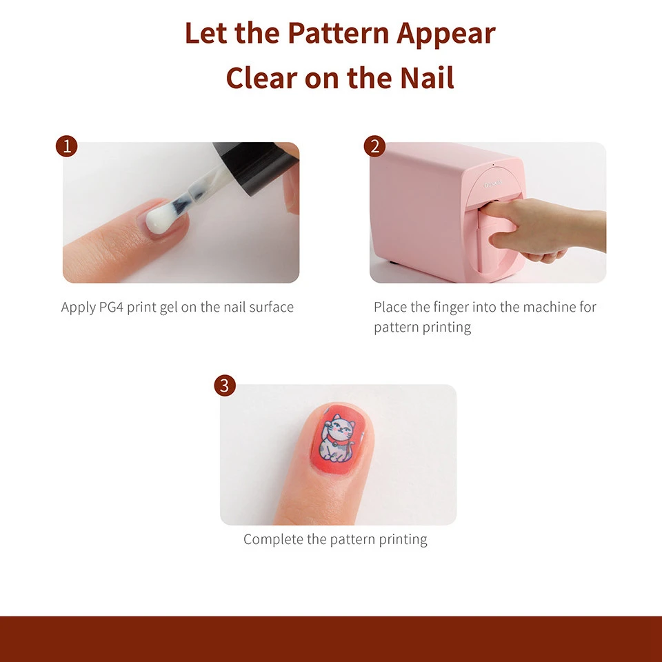 Print Gel For Nail Pringter o2nails professional 3d nail printer Gel Polish Nail Polish PG4 PG0 NM Nail Mask Top Gel Base Gel