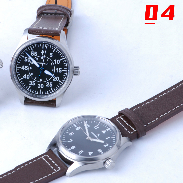 HEIMDALLR pilot watch for men,military mens watches sport Switzerland luminous 10bar waterproof wristwatches sapphire mirror