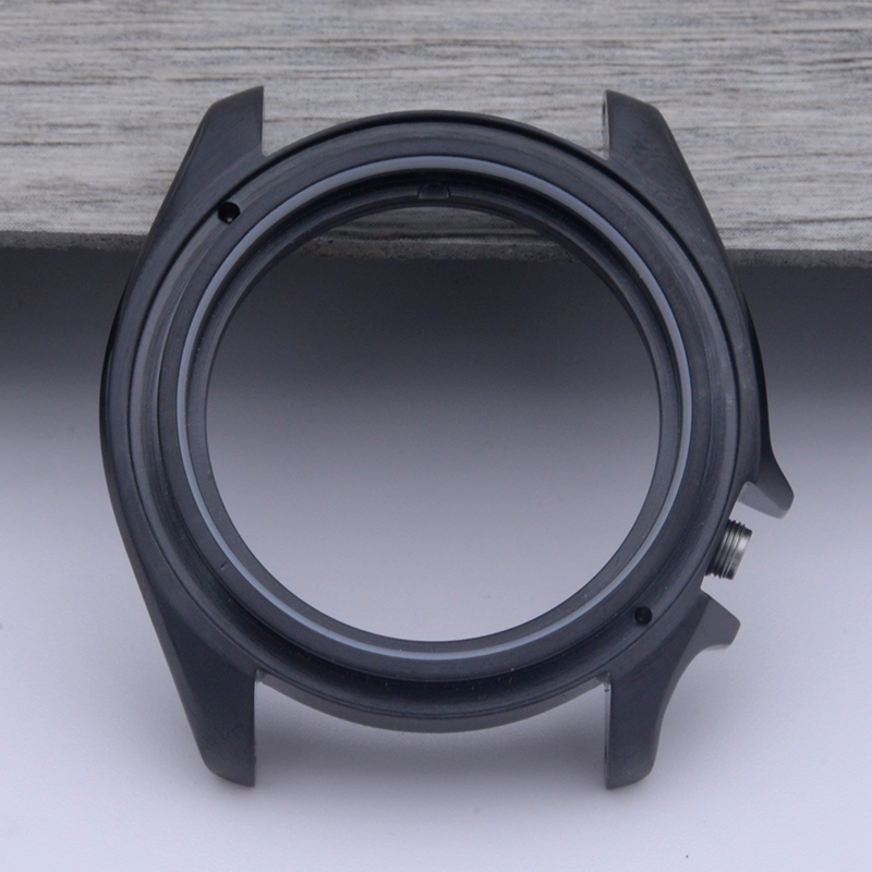 41mm Black Silver Case SKX007 Watch Case fit 7s26 NH35 NH36 4R35 4R36 Movement Crown At 3.8 Mod Case Men's Watch Waterproof Case