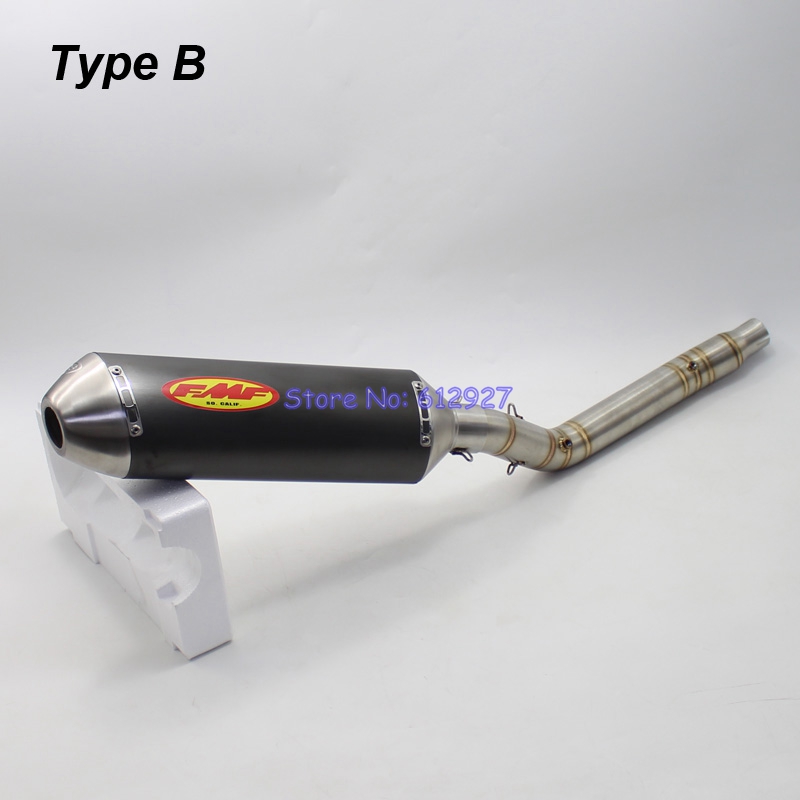 For Suzuki DRZ400 DR Z400 DRZ 400 Slip On Exhaust Pipe System Motorcycle Middle Link Tube Connect FMF Muffler Escape Moto