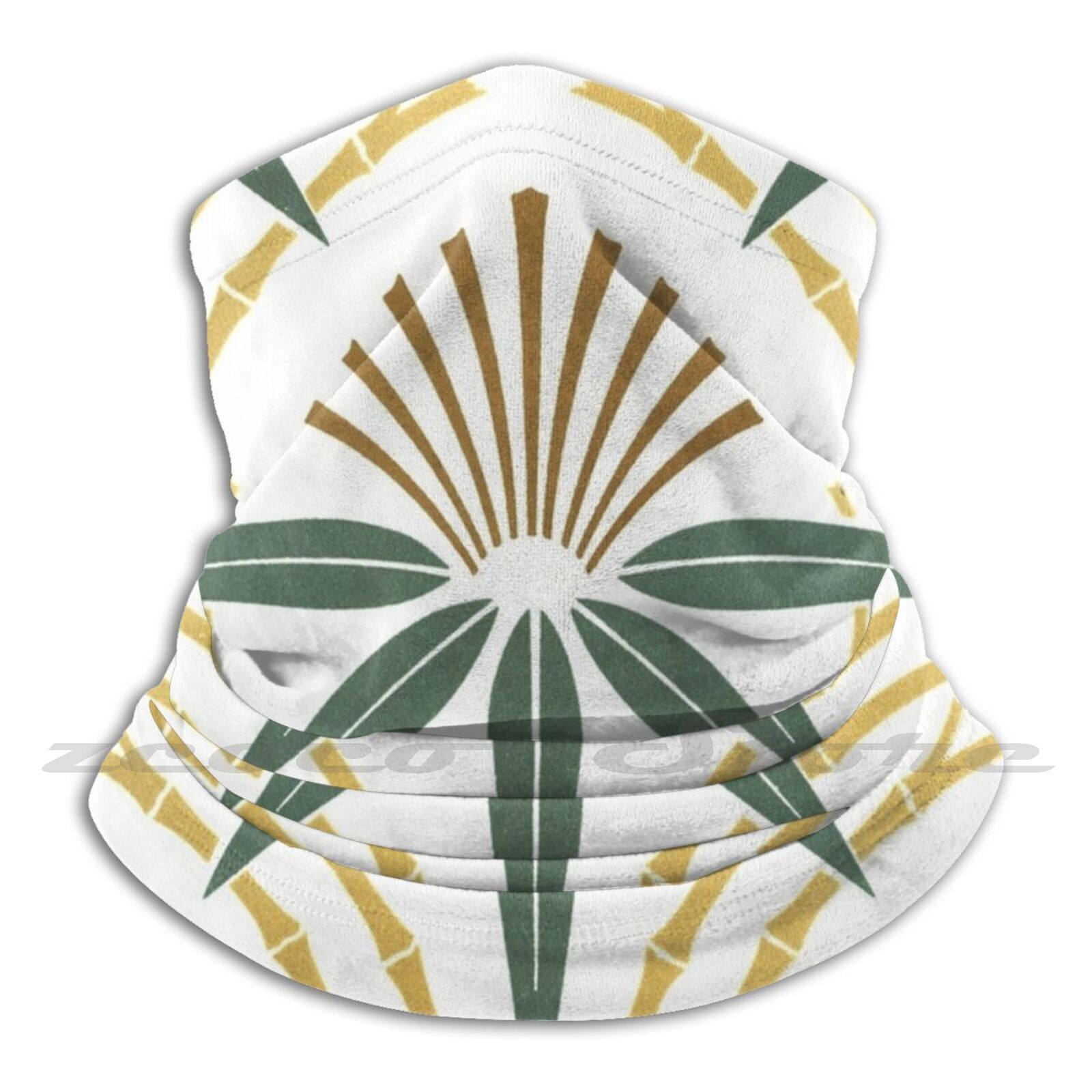 Vibrant Lucky Bamboo Print Knit Hat Hedging Cap Soft Elasticity Outdoor Sports Leisure Lucky Fortune Bamboo Leaves Trees Sprout