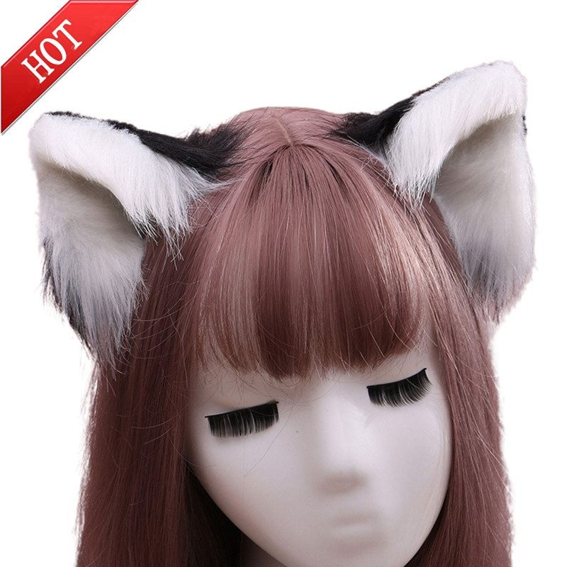Lovely Furry Animal Beast Ears Hair Clip Anime Lolita Wolf Cat Cosplay Hairpins
