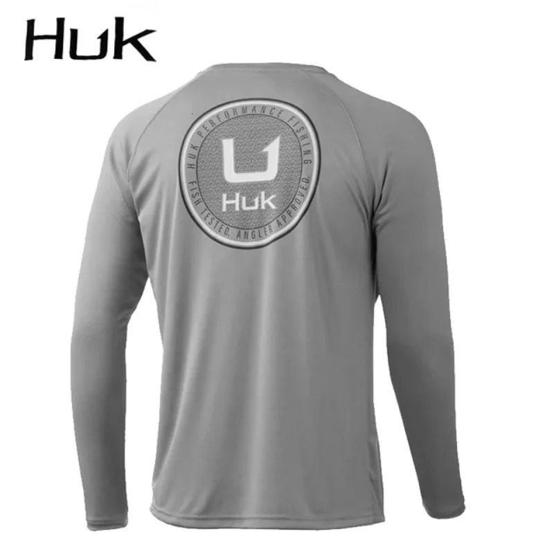 HUK Fishing Clothing Mens Vented Long Sleeve Uv Protection Sweatshirt Breathable Tops Outdoor Fishing Shirts Camisa 240615