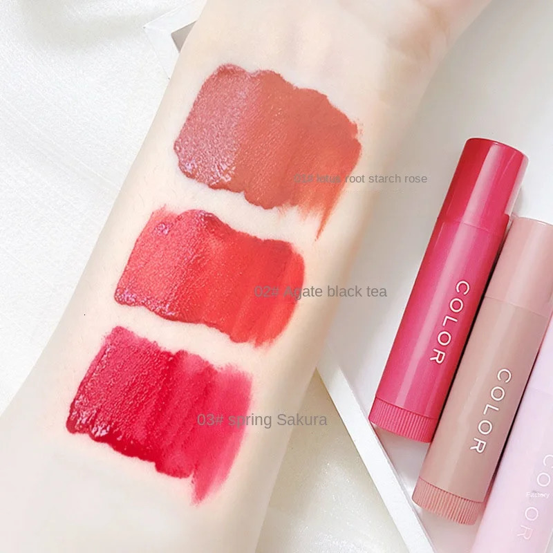 Moisturize Lip Balm Lipstick Hydrate Cute Girl Plump Lip Water Light Lip Glaze Makeup Korean Lipstick Cosmetic 3 Colors Beauty 240621
