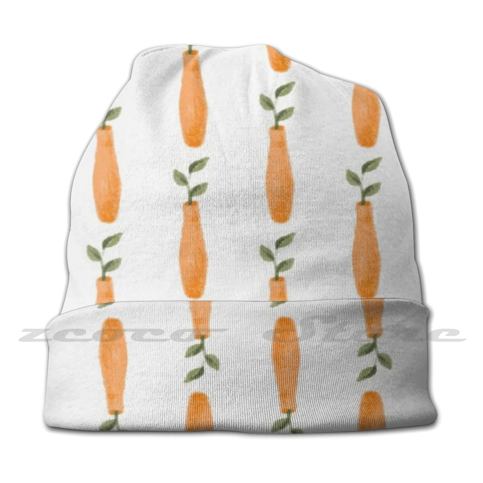 Sprout Adult Kids Knit Hat Hedging Cap Outdoor Sports Breathable Sprout Plant Plants Planting Leaves Leaf Little Cute Orange