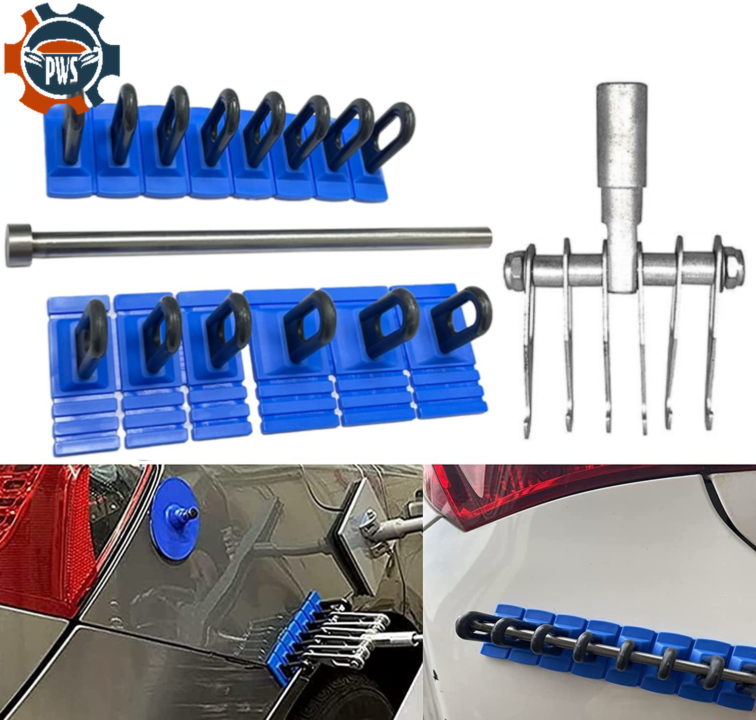 New Car Dent Repair Tool Auto Dent Puller Kit Heavy Duty Cars Body Dent Remover Glue Pulling Tabs Blue Pull Tools