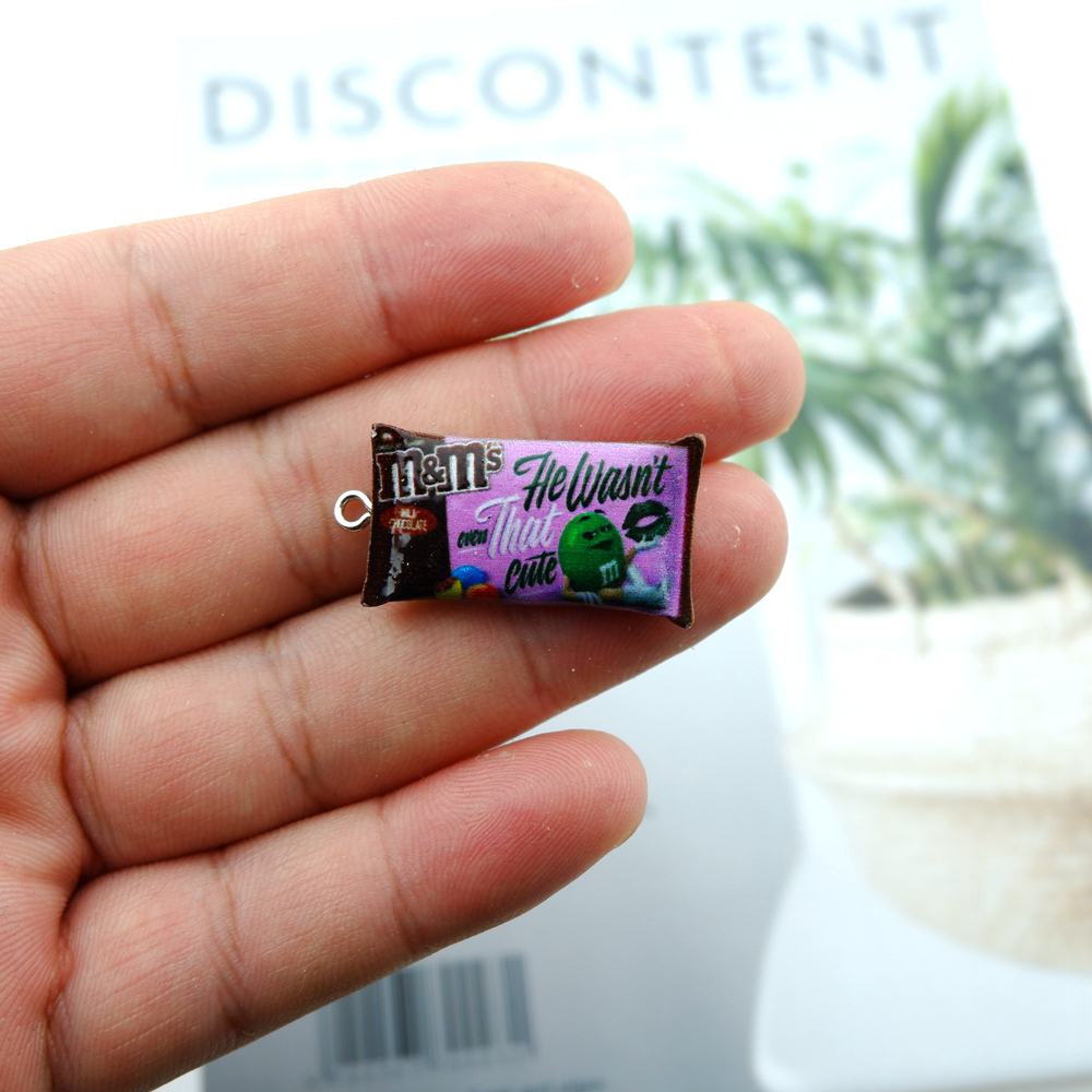10pcs/Pack M Candy Resin Charms for Earring Bracelet Pendant Jewelry Findings Phone Making