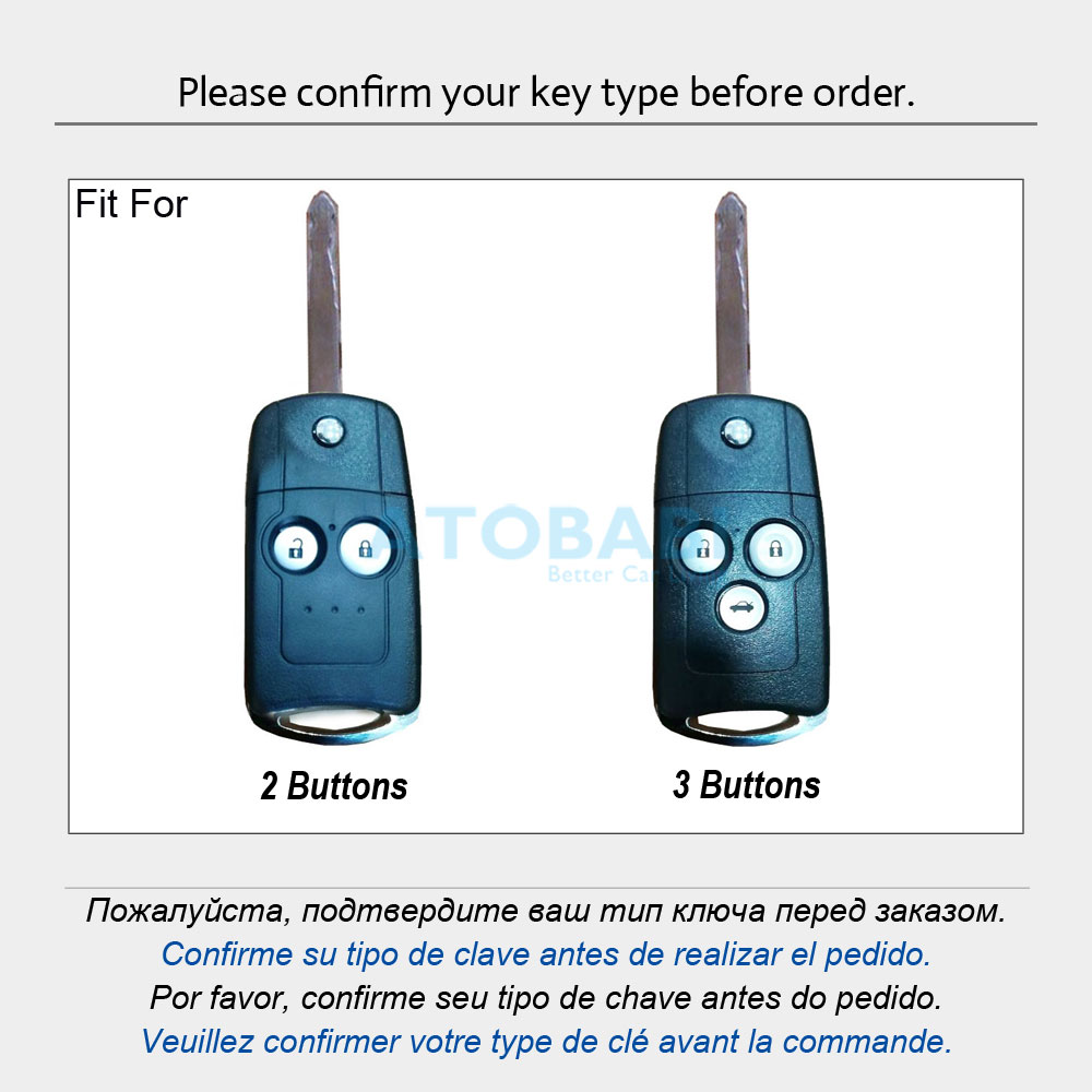 Leather Car Key Cover Flip Remote Fobs Protector Case Accessories For Honda Accord CR-V CRV Civic Jazz CR-Z Acura TL TSX MDX RDX
