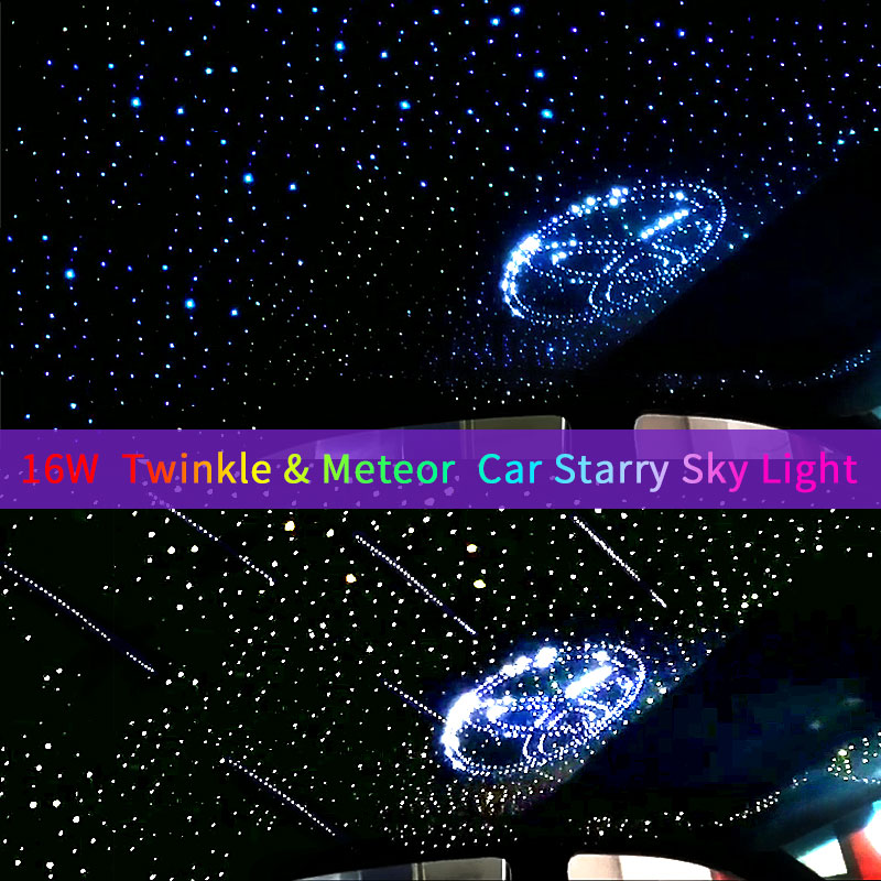 16w Meteor Twinkle Car Star Roof Light Starry Sky Ceiling Lamp Lights Auto Interior Lights Stars Lamp LED Fiber Optic Lighting