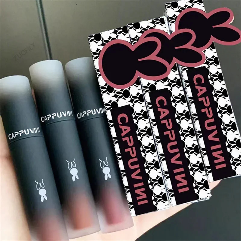 6 Colors Velvet Matte Lip Mud Liquid Lipstick Waterproof Nude Lip Gloss Long Lasting Non-stick Cup Sexy Women Lip Glaze Cosmetic 240621