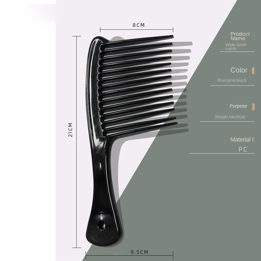 PP Hairdressing Comb New with Hanging Holes Comfortable Grip Axe Comb Round Comb Teeth Wide Toothed Comb Women/Men