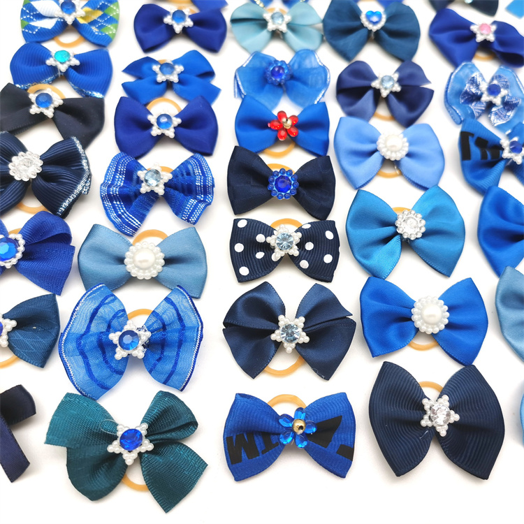 1200pcs Pet Grooming Hair Bows Puppy Mix Colours Decorate Hair Accessories for Small Dog Hair Rubber Bands Dog Grooming LT059