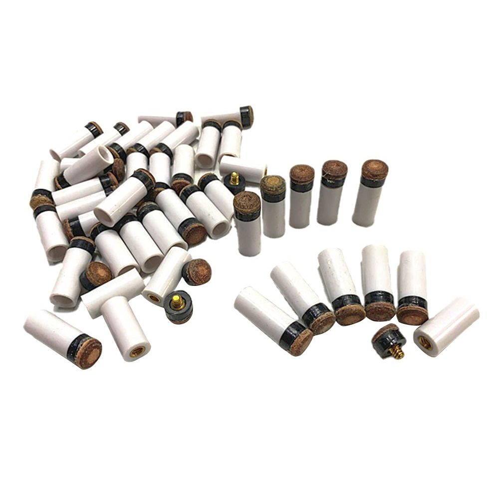 5Pcs/Pack 10/11/12/13mm Billiard Replacement Set Pool Cue Tips Pool Billiard Cue Stick Ferrules Screw-On Tips for Snooker