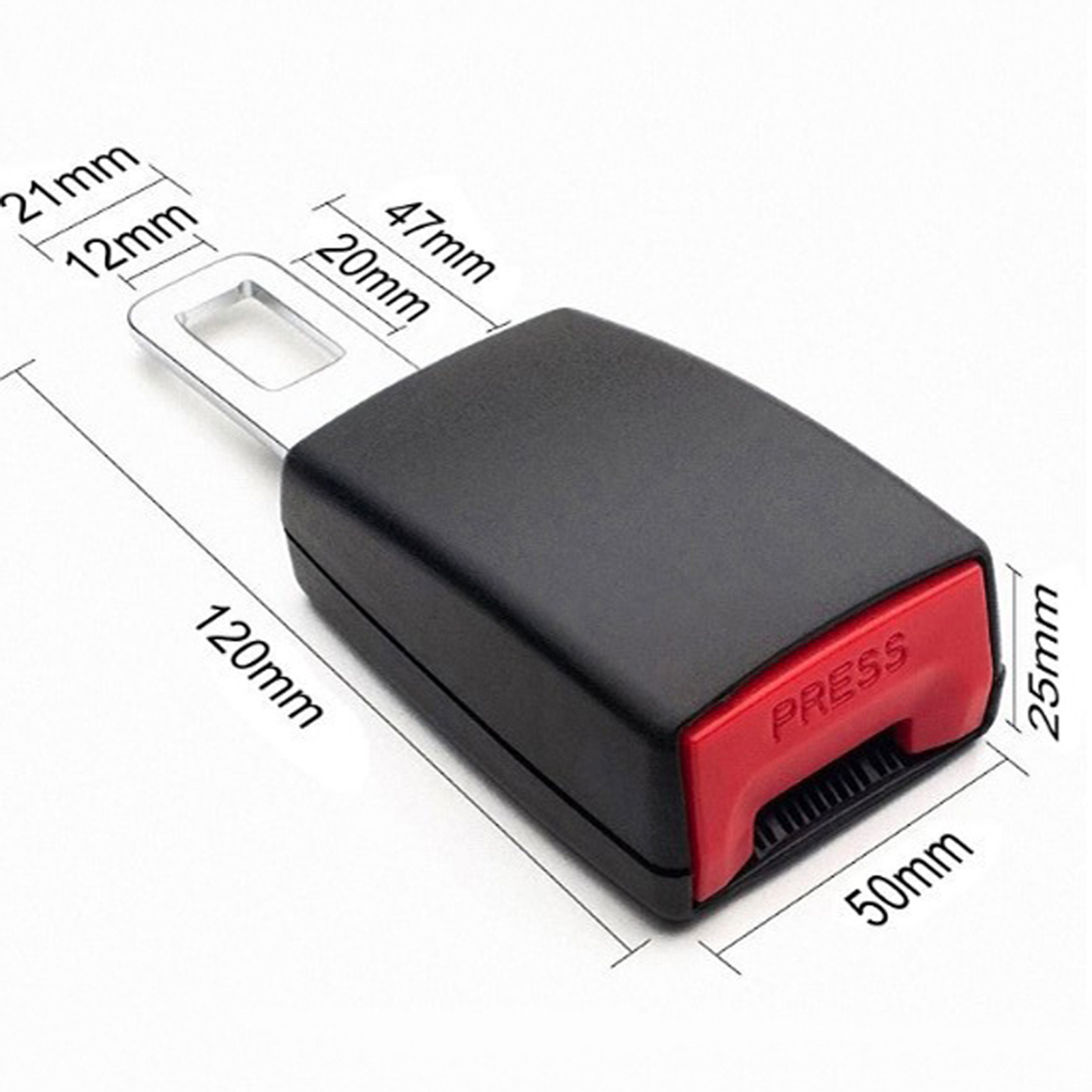 1PCS Car Seat Belt Clip Extender Plug Car Safety Lock Buckle Thick Insert Socket Extender Auto Kit