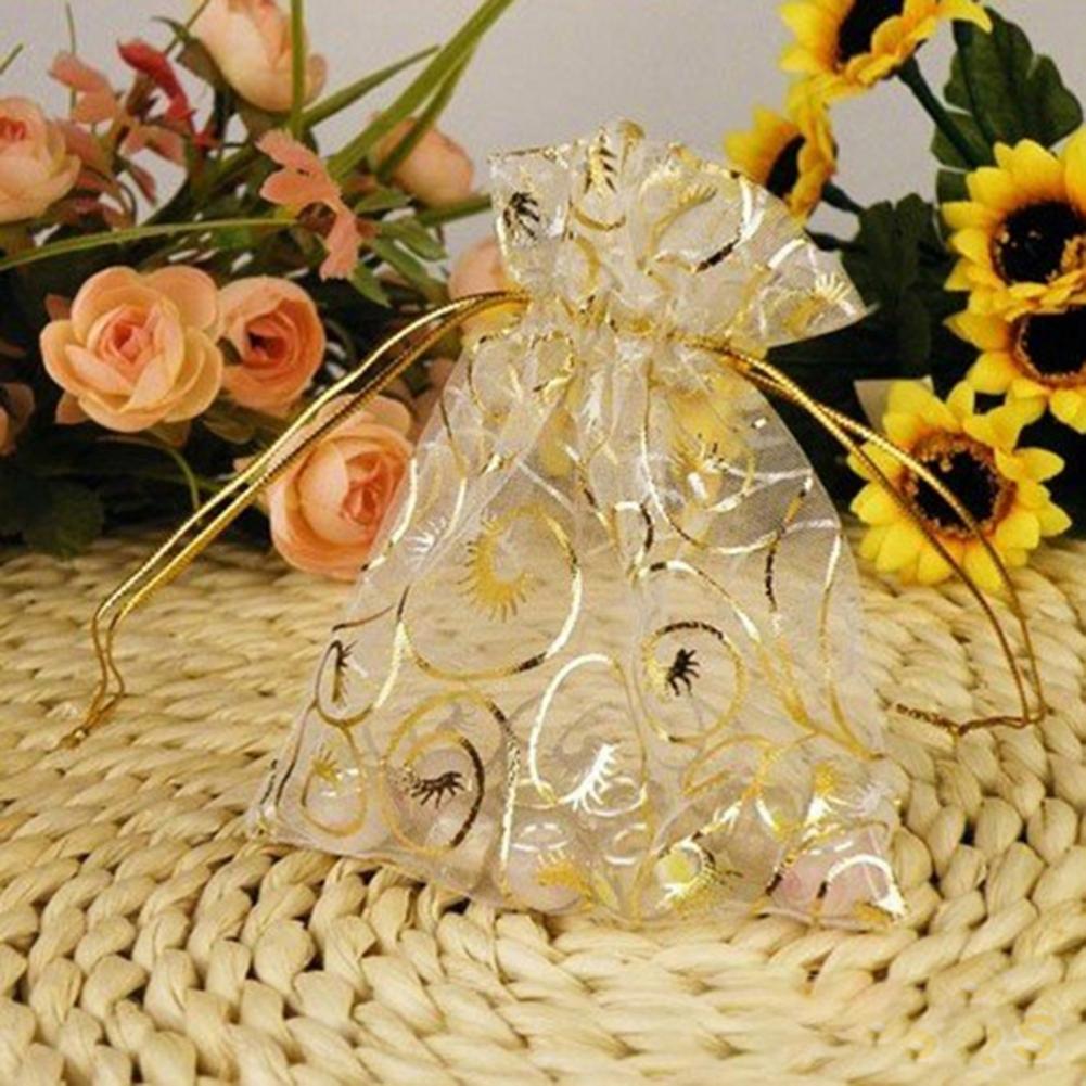 Hot Sales!! 25 Pcs Drawstring Gifts Pouch Mini Exquisite Figure Organza Jewelry Gift Storage Pouch for Wedding