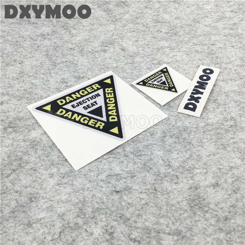 DANGER EJECTION SEAT Car Stickers Warning Color Auto Window Motorcycle Decal Bumpers 3M