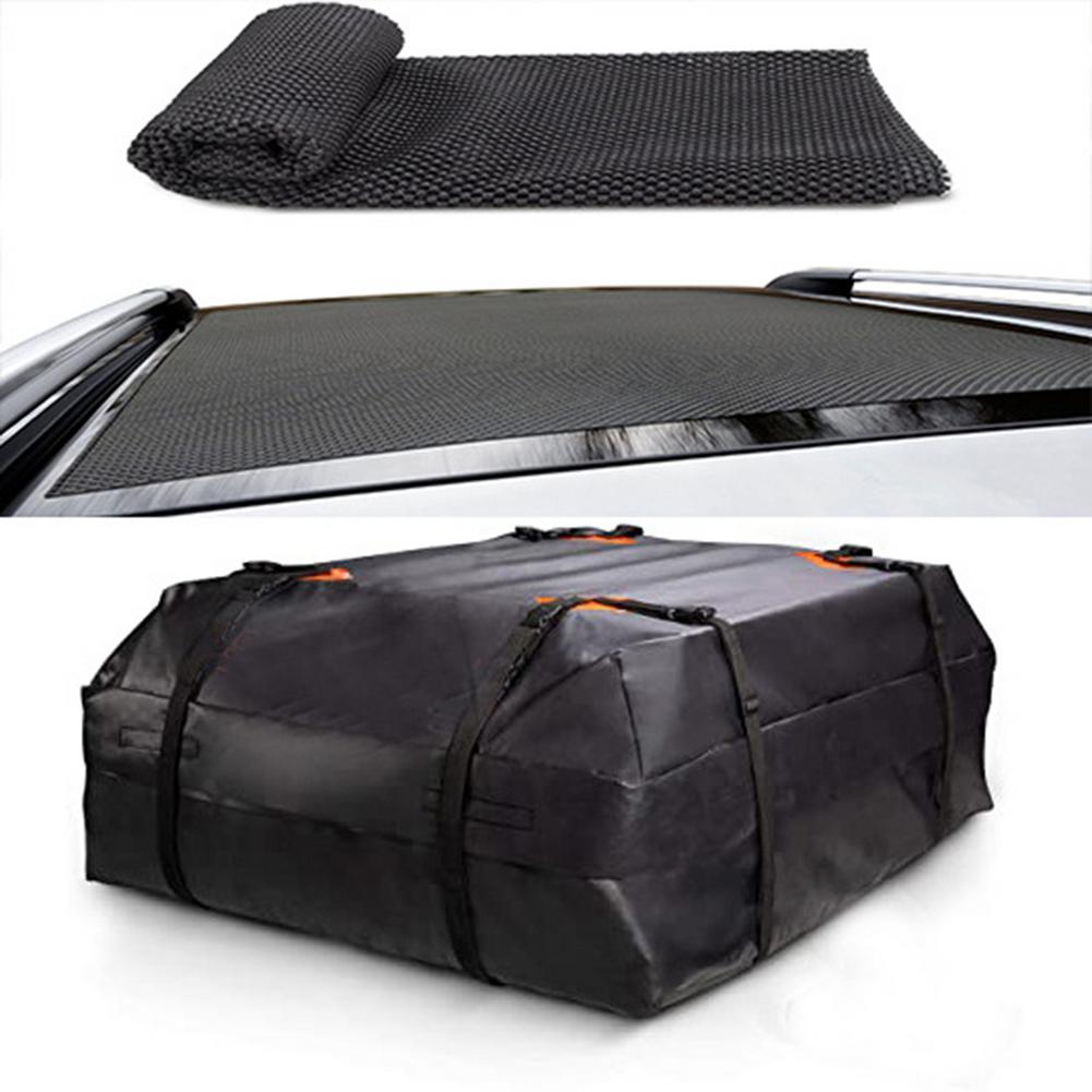 425 L Car Roof Storage Bag Waterproof Trunk SUV Cargo Carrier Bag Roof Luggage Bag Racks With Anti-slip Mat 112x84x44cm