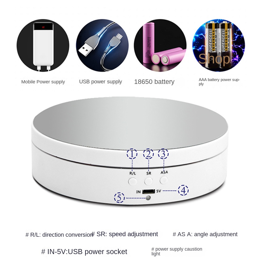 Electric Rotating Display Stand 360° Product Photography Accessories for Video Panorama Shooting Cake Stand Jewelry Display