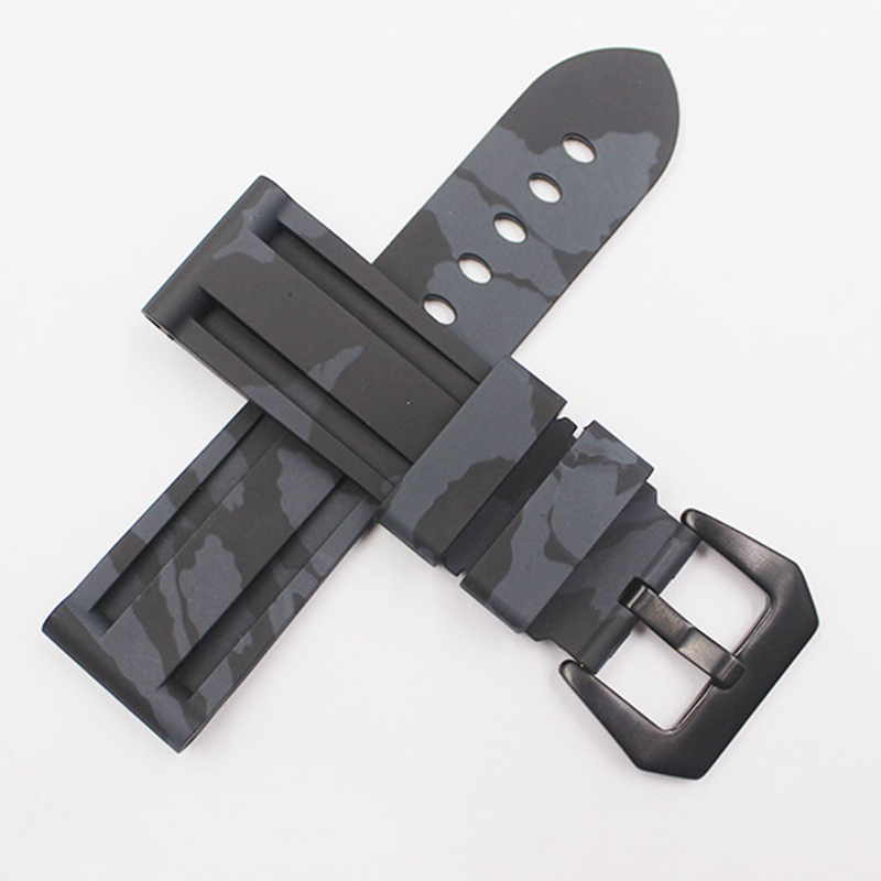 silicone camouflage strap for Panerai PAM111 24mm needle buckle