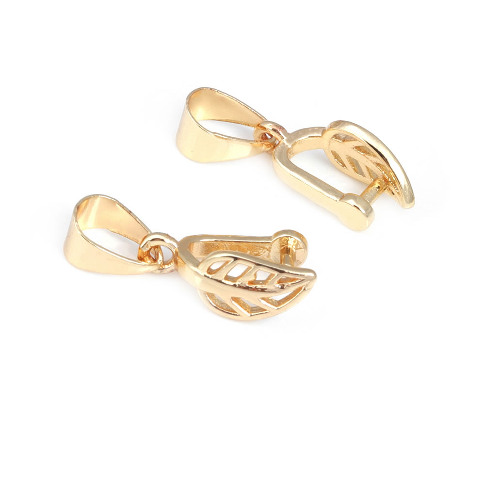 18K Gold Color Brass Tree Leaf Charms Pendants Clasps Connector Necklaces Jewelry Making Supplies Diy Findings Accessories