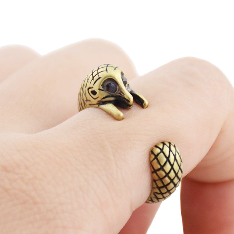 Retro Hippie Spiny Rat Rings For Women Boho Brass Knuckle Anel Masculino Hedgehog Anillos Animal Ring Men Jewelry Gift For Lover