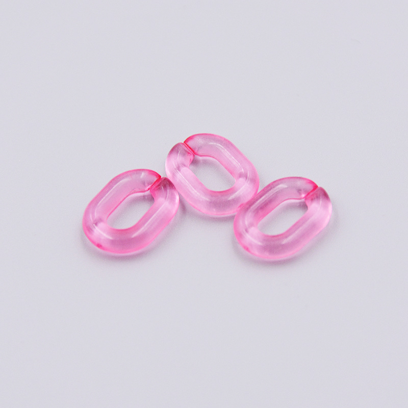 50pcs Transparent Acrylic Open Rings Beads Link Chain Assembled Part Beads Connectors for Diy Jewelry Making Accessories 20x14mm