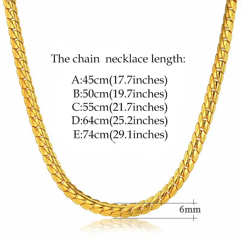 Brand Punk Gold Snake Chain Necklace Jewelry, Wholesale Gold Chain For Men Gold Color, Mens Jewelry Chain 29" sieraden