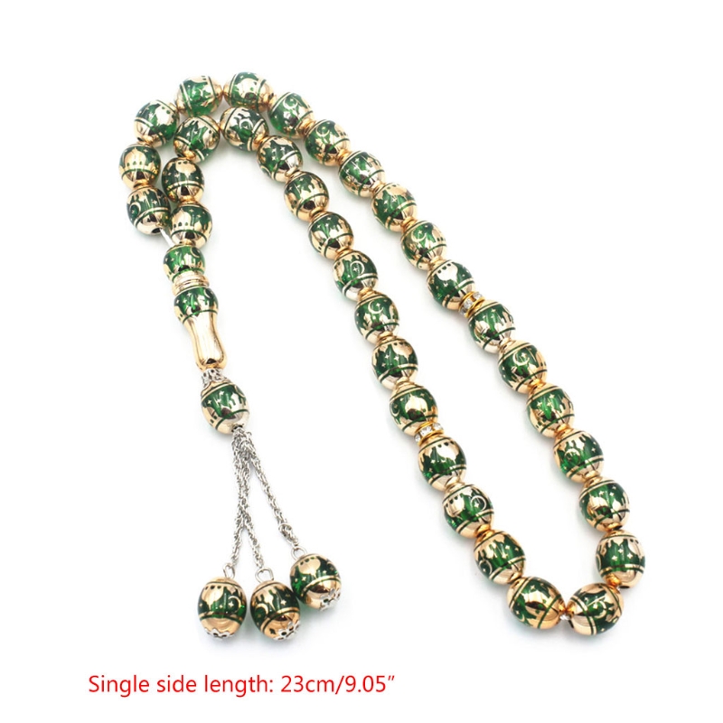 Muslim Prayer Beads Round Bead Tesbih Allah Rosary Islamic Tasbeeh Scriptures Tasby Worship Supplies