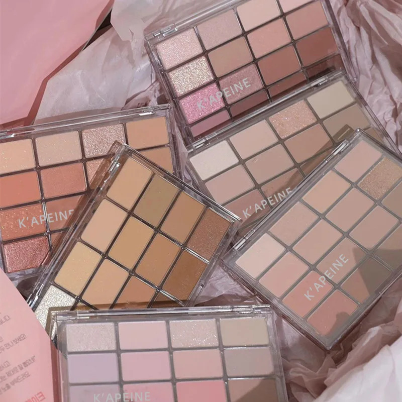16 Colors Eyeshadow Palette Low Saturation Rose Pink Pearly Matte Glitter Eyeshadow Shiny Eye Shadow Long-lasting Eye Makeup 240624