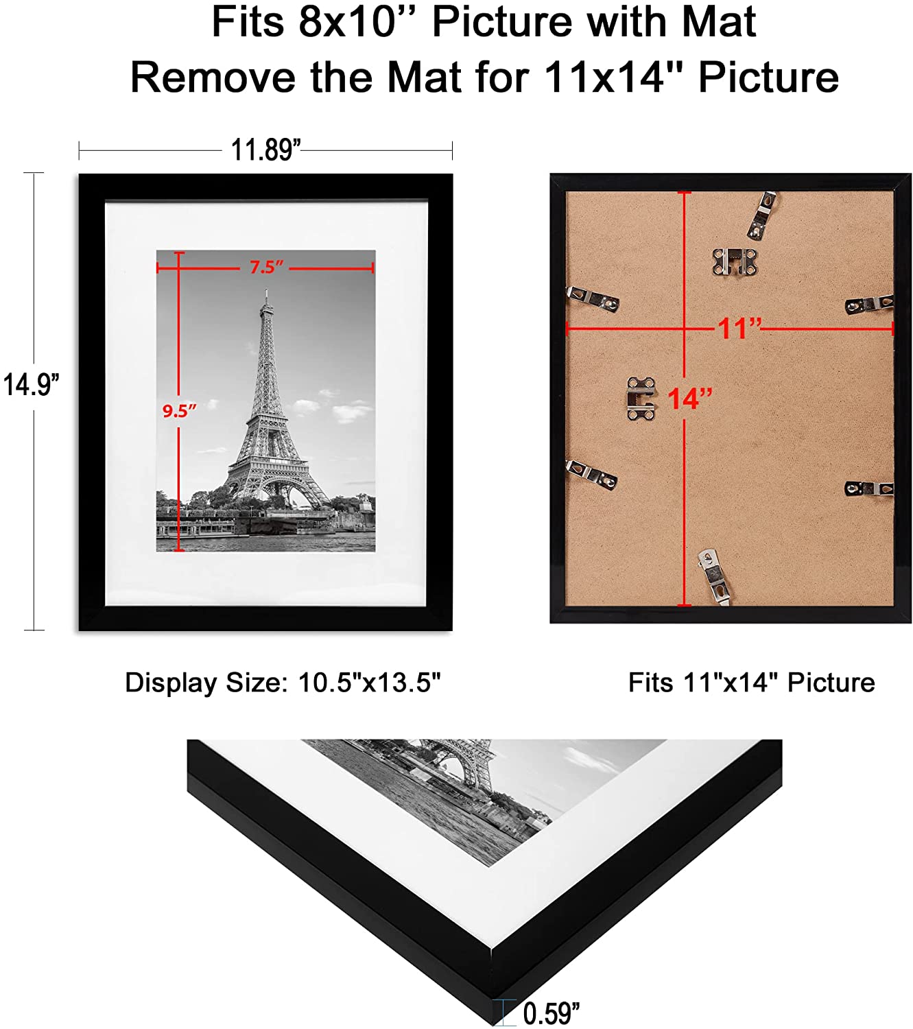 5x7/8x10/11x14 Picture Frame Pictures Multi Frames Collage For Wall Tabletop Display Photo Album Decoration H260306
